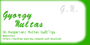 gyorgy multas business card